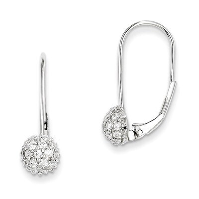 Leverback Earrings Sterling Silver Diamond QE9784, MPN: QE9784, 883957501833