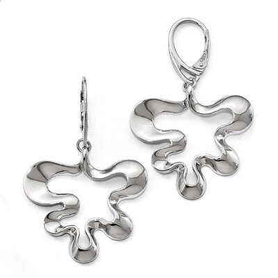 Polished Leverback Earrings Sterling Silver QLE935