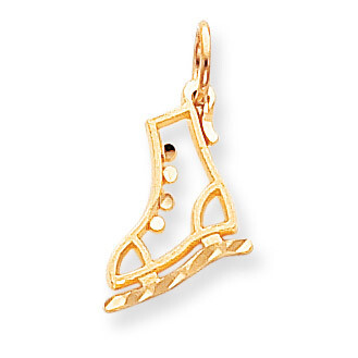 Diamond-cut Ice Skate Charm 10k Gold 10C870, MPN: 10C870, 883957393155
