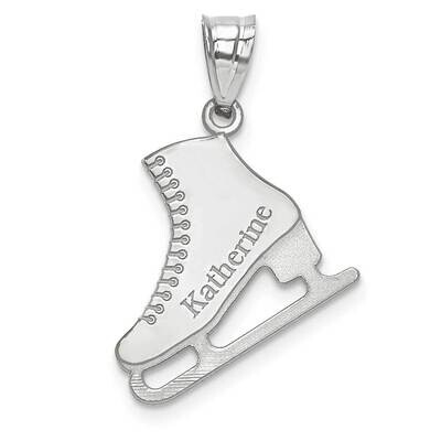 Personalized Ice Skate Pendant 10k White Gold 10XNA705W, MPN: 10XNA705W,