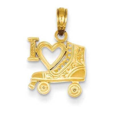 I Heart Roller Skating 14k Gold D4268, MPN: D4268, 637218028726