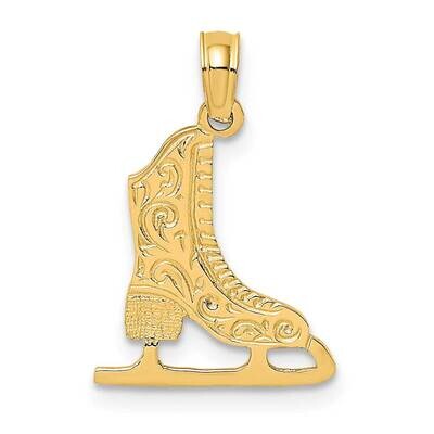 Ice Skate Charm 14k Gold D4272, MPN: D4272, 637218018970