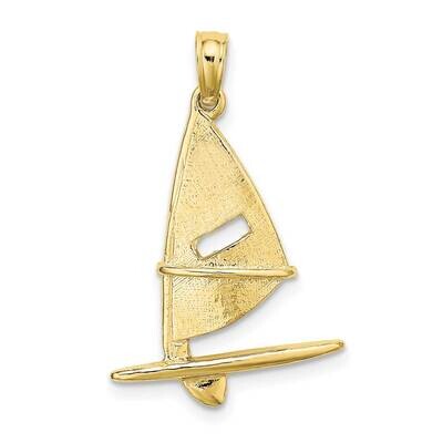 3-D Textured Windsail Surfing Board Charm 10k Gold 10K8103, MPN: 10K8103,