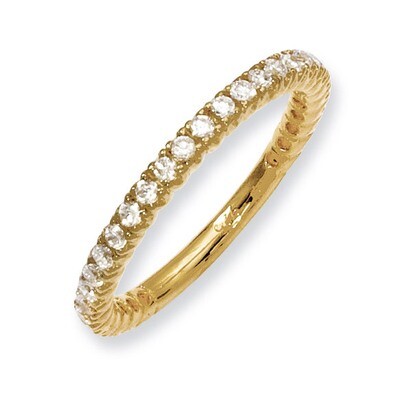 32 Stone Diamond Ring Sterling Silver Gold-plated QR3404Y-8, MPN: QR3404Y-8, 886774299617