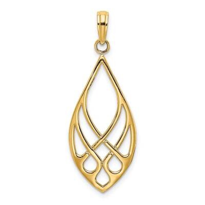 Celtic Knot Teardrop Charm 14k Gold K7194, MPN: K7194, 637218050208