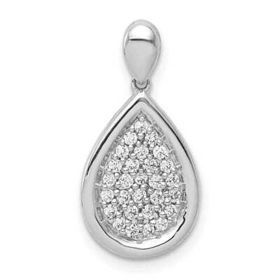 1/4Ct. Diamond Fancy Teardrop Pendant 14k White Gold PM4009-025-WA, MPN: PM4009-025-WA, 883957669939