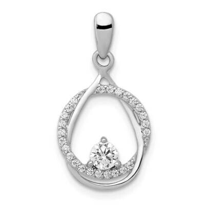 1/3Ct. Diamond Fancy Circle &amp; Teardrop Pendant 14k White Gold PM4729-033-WA, MPN: PM4729-033-WA, 88…