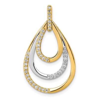 1/4Ct. Diamond Triple Teardrop Pendant 14K Two-Tone Gold Polished PM3821-025-YWA, MPN: PM3821-025-Y…