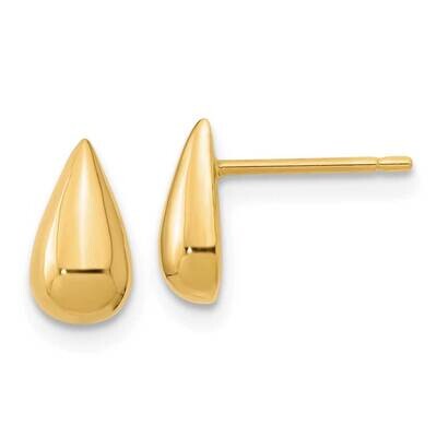 Teardrop Post Earrings 14k Gold Polished YE1962, MPN: YE1962, 191101799358