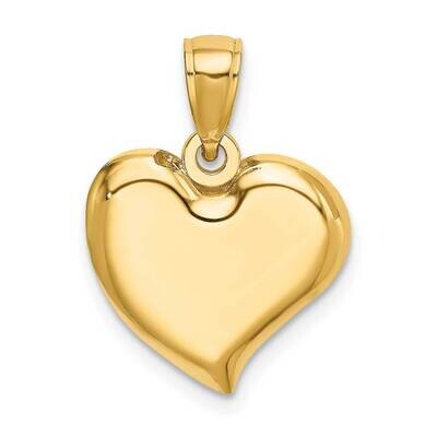 Polished Teardrop Heart Charm 14k Gold 2-D K7117, MPN: K7117, 637218188338