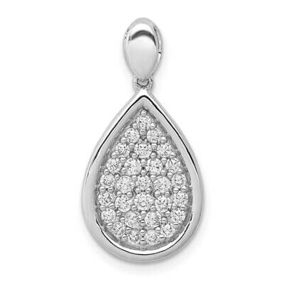 1/2Ct. Diamond Fancy Teardrop Pendant 14k White Gold PM4009-050-WA, MPN: PM4009-050-WA, 883957504827