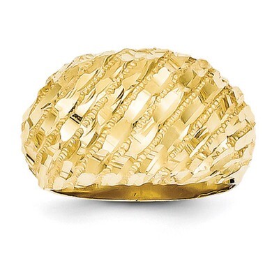 Dome Ring 14k Gold Diamond-cut R170, MPN: R170, 886774300610
