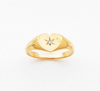 Diamond signet ring 14k Gold RS514AA, MPN: RS514AA, 883957681528