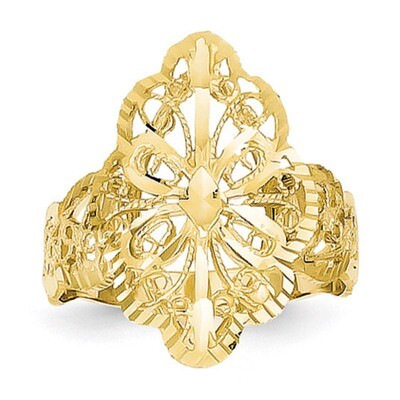 Diamond Cut Filigree Ring 14k Gold K3880, MPN: K3880, 886774250403