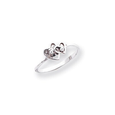 Polished Diamond ring 14k White Gold X9599AA, MPN: X9599AA, 883957373287