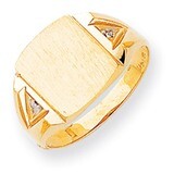 Diamond signet ring 14k Gold RS396AA, MPN: RS396AA, 883957681450