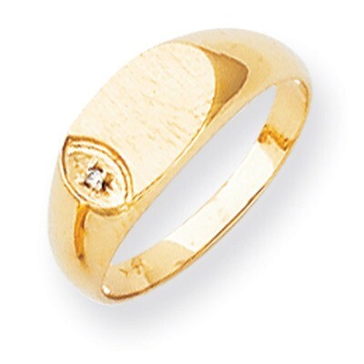 Diamond signet ring 14k Gold RS272AA, MPN: RS272AA, 883957369273