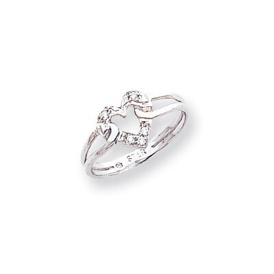 Polished Diamond ring 14k White Gold X9598AA, MPN: X9598AA, 883957373270