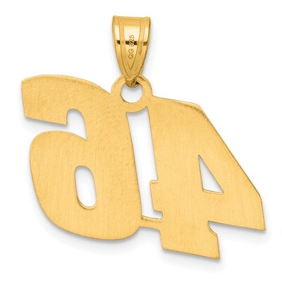Block Number 46 Pendant 14k Gold Polished BN46, MPN: BN46, 196904079171