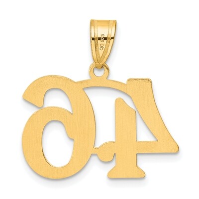 Number 46 Pendant 14k Gold Polished APN46, MPN: APN46, 196904080078