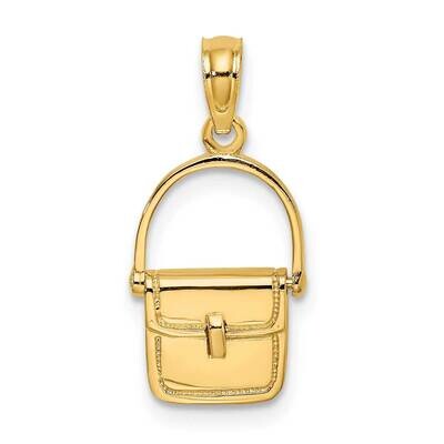 Polished Purse Charm 14k Gold 3-D K7265, MPN: K7265, 637218078912