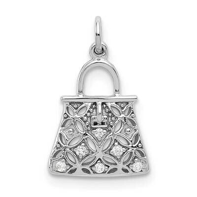 Purse Charm 14k White Gold Diamond PM5196-003-WA, MPN: PM5196-003-WA, 843642051432