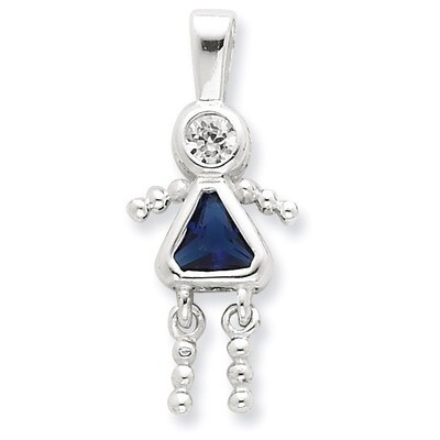September Girl Pendant Diamond Sterling Silver QC6714SEP, MPN: QC6714SEP, 716838194087