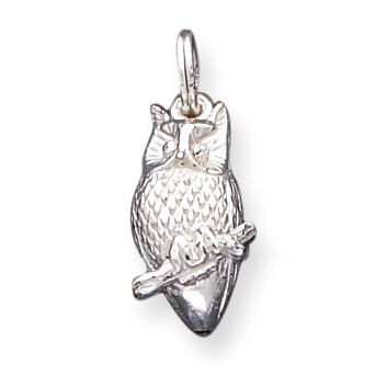 Owl Charm Sterling Silver QC5019, MPN: QC5019, 723252402209