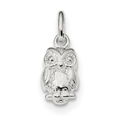 Owl Charm Sterling Silver Polished QC9331, MPN: QC9331, 886774048635