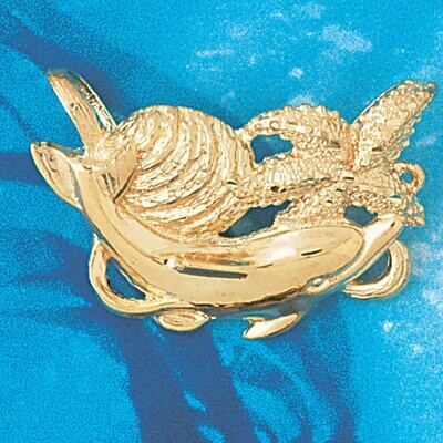 Dazzlers Jewelry Dolphin Slide Pendant Necklace Charm Bracelet in Yellow, White or Rose Gold 59, MP…