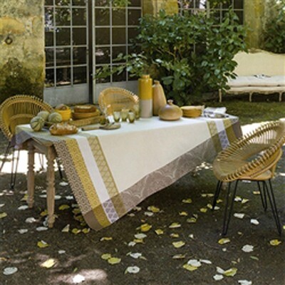 Le Jacquard Francais Bastide Ivory Coated Tablecloth 59 X 59 Inch 23508, MPN: 23508, 3660269235086