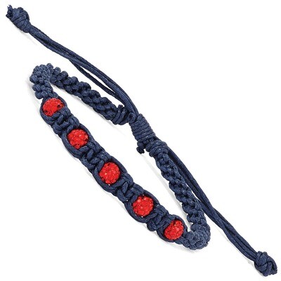 University of Virginia Macrame Bracelet Swarovski Elements BLROPE79-59