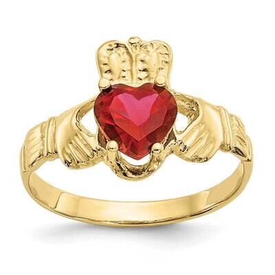 July Birthstone Claddagh Ring 10k Gold 10R493, MPN: 10R493, 191101714986