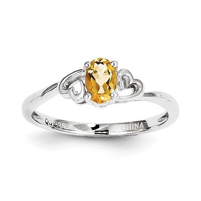 Citrine November Ring Sterling Silver QBR15NOV, MPN: QBR15NOV, 883957532264