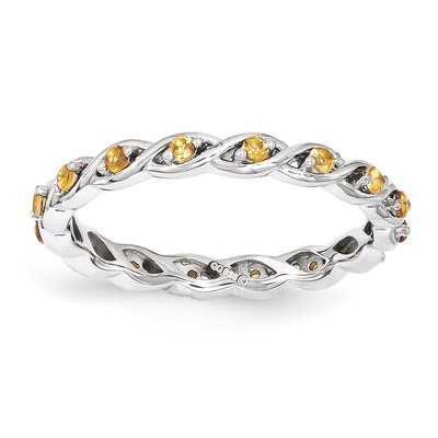 Citrine Ring - Sterling Silver QSK1480, MPN: QSK1480, 886774204277