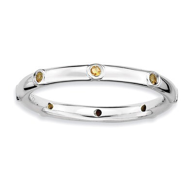 Citrine Ring - Sterling Silver QSK384, MPN: QSK384, 886774001135