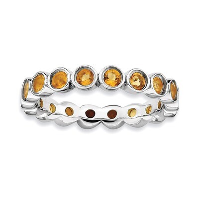Citrine Ring - Sterling Silver QSK396, MPN: QSK396, 886774001784