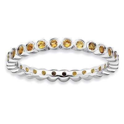 Citrine Ring - Sterling Silver QSK372, MPN: QSK372, 886774216485
