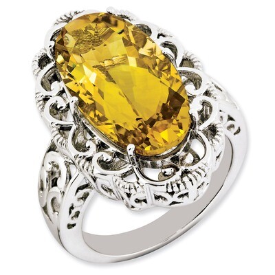 Citrine Ring Sterling Silver QR3281CI, MPN: QR3281CI, 886774201252