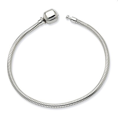 8.5 Inch Hinged Clasp Bead Bracelet - Sterling Silver QRS985-8.5, MPN: QRS985-8.5, 883957990705