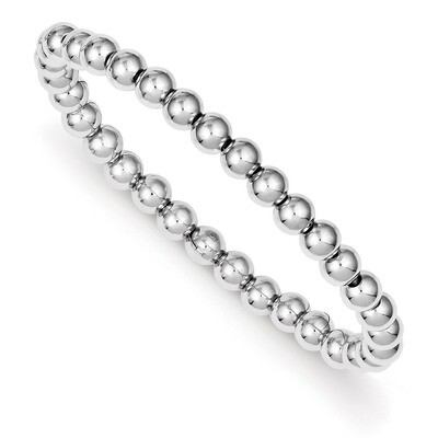 Bead Stretch Bracelet Sterling Silver Polished QH4944, MPN: QH4944, 191101276804