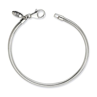 8.5 Inch Lobster Clasp Bead Bracelet - Sterling Silver QRS984-8.5, MPN: QRS984-8.5, 883957978970