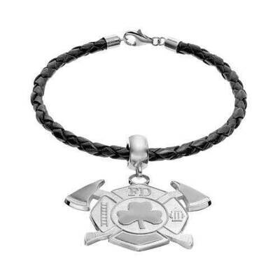 1 MALTESE CROAXES &amp; SHAMROCK BEAD BAIL AND BRACELET Sterling Silver PBS029BDSSBR, MPN: PBS029BDSSBR…