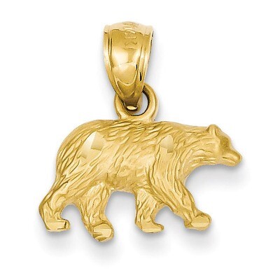 Bear Pendant 14k Gold Diamond-cut K3320, MPN: K3320, 886774072715