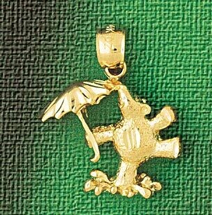 Dazzlers Jewelry Teddy Bear Pendant Necklace Charm Bracelet in Yellow, White or Rose Gold 2477, MPN…