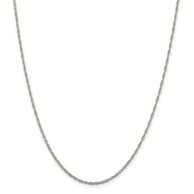 1.95mm Loose Rope Chain 30 Inch Sterling Silver QFC46-30, MPN: QFC46-30,
