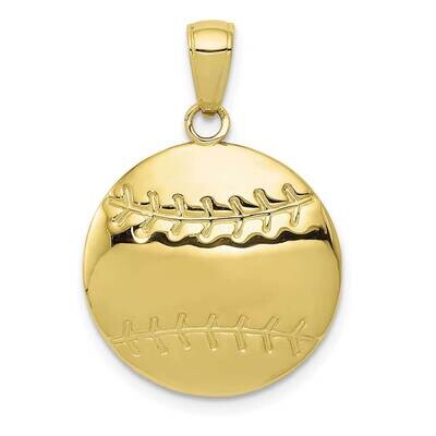 Baseball Charm 10k Gold Diamond-cut 10K4948, MPN: 10K4948,