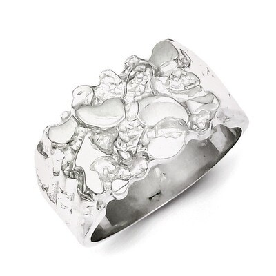 Woman&#39;s Nugget Ring Sterling Silver QR4445, MPN: QR4445, 883957437552