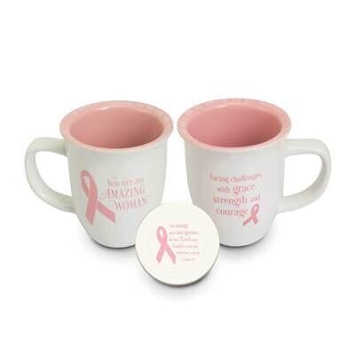 Amazing Woman Pink Ribbon Coaster Mug Boxed GM21146, MPN: GM21146, 95177578414