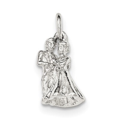 Man &amp; Woman Embracing Pendant Sterling Silver Polished QC8535, MPN: QC8535, 191101360619